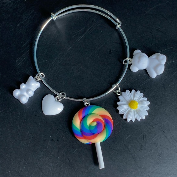 Hand Crafted Jewelry - White bangle